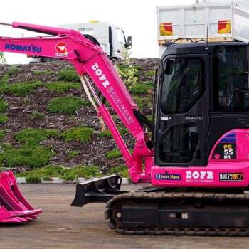 See 'Perky' our pink digger in action!